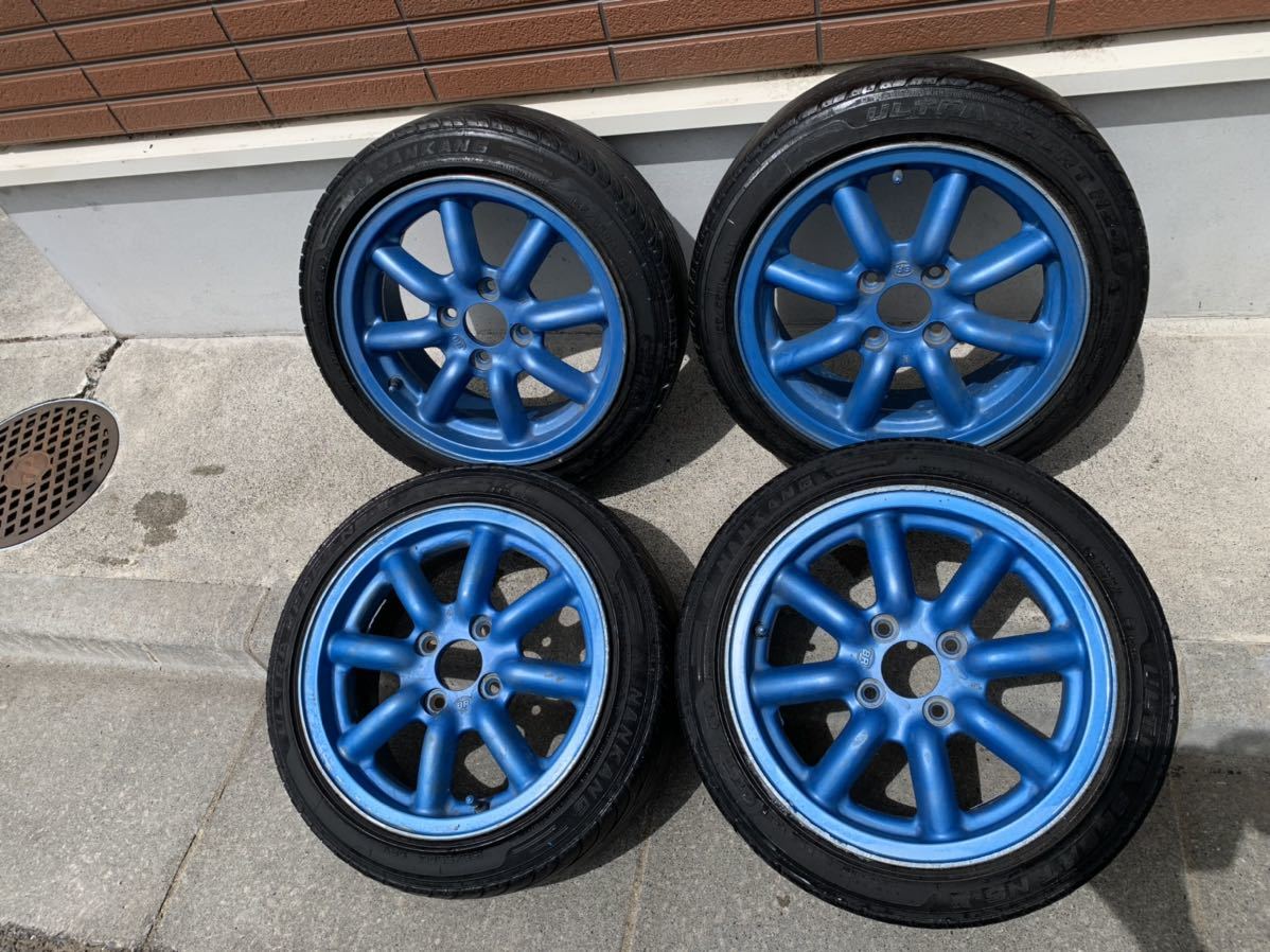 BlackRacing ブラックレーシング14インチ6J+40pcd1004穴☆タイヤ付 