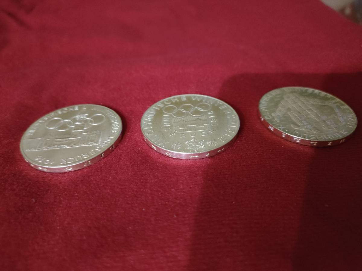 オーストリア銀貨 インスブルックオリンピック関連 100シリング 3種3枚 
