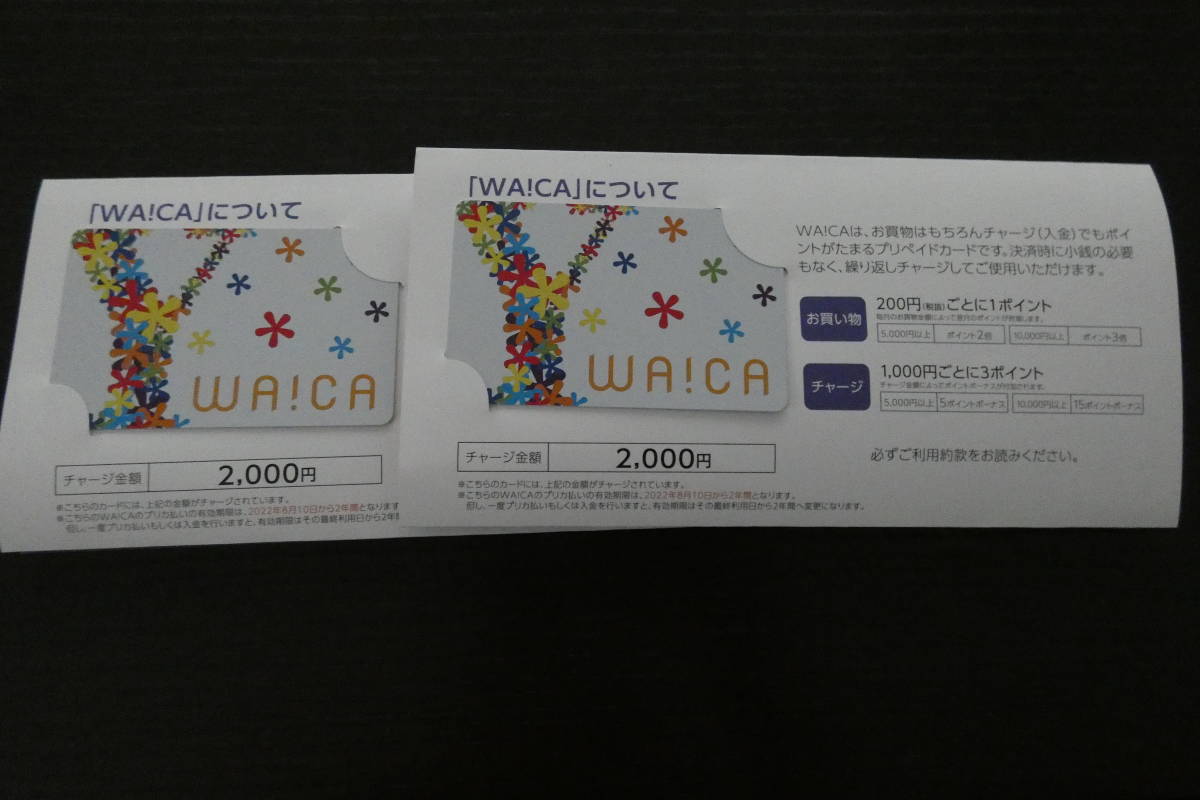 薬王堂 株主優待 WAICA 2000円 WA!CA(WAICA)カード 2026年8月9