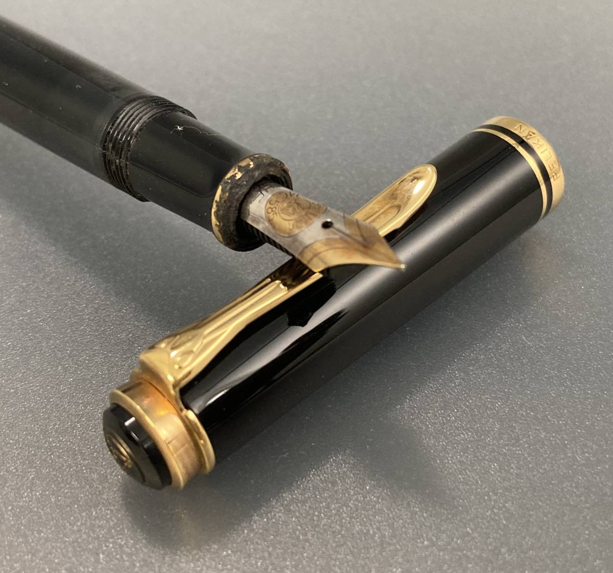 PELIKAN ペリカン 万年筆 W-GERMANY刻印 西ドイツ製 EF ブラック