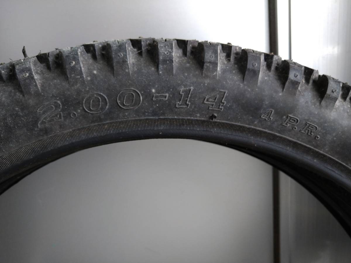 イノウエ スパイクタイヤ 2.00-14 2本セット 未使用長期保管品 