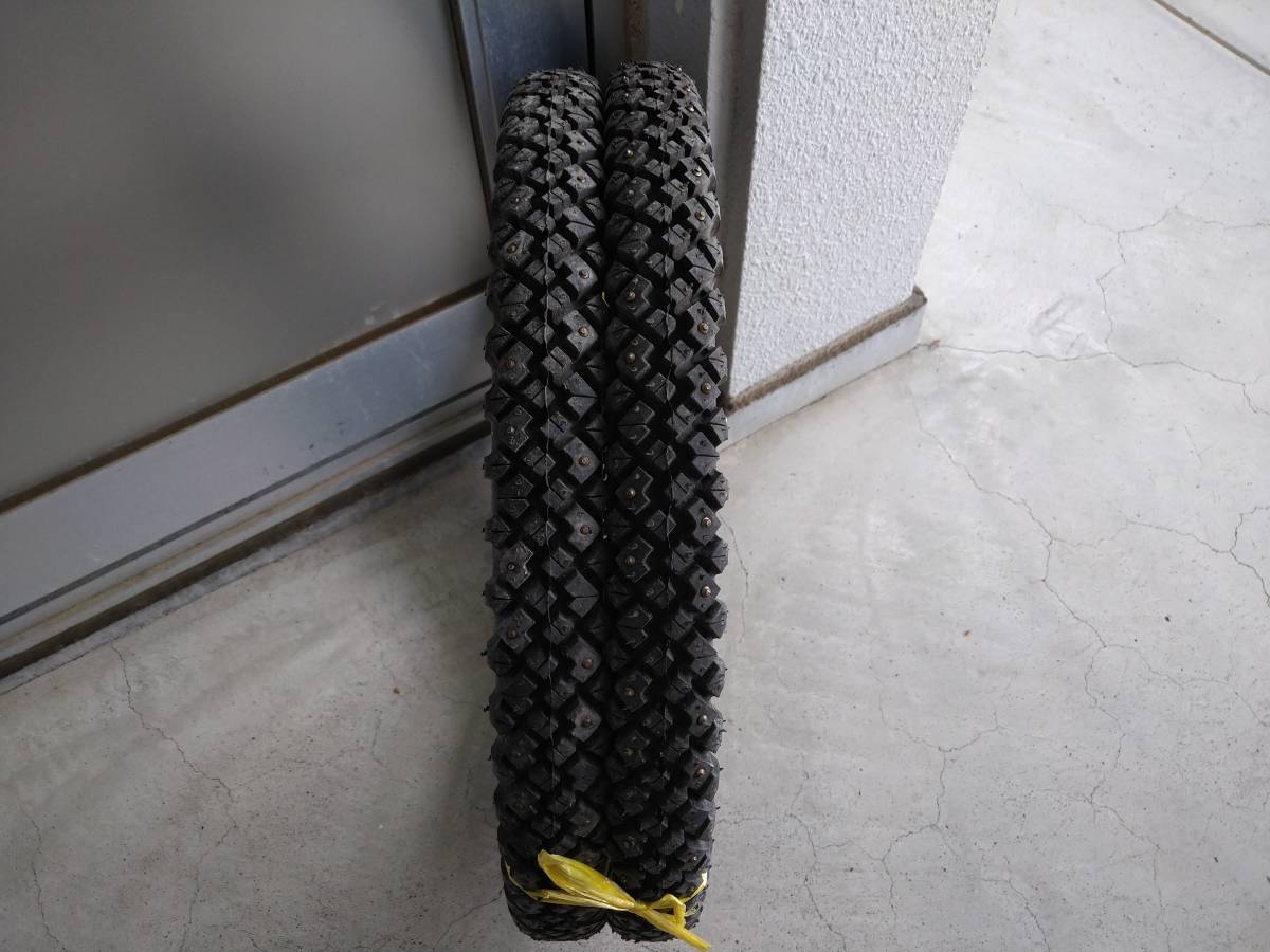 イノウエ スパイクタイヤ 2.00-14 2本セット 未使用長期保管品 