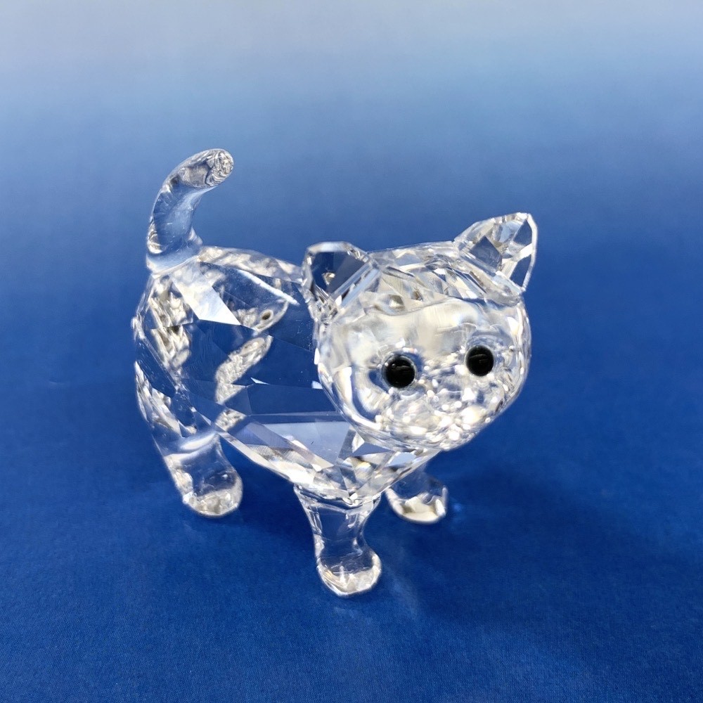 良好 Swarovski スワロフスキー フィギュリン 子ネコ 5269815 箱無
