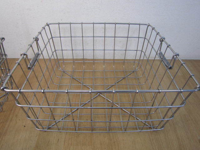 ステンレス 給食カゴ 5個セット ワイヤーバスケット【36×39×20cm