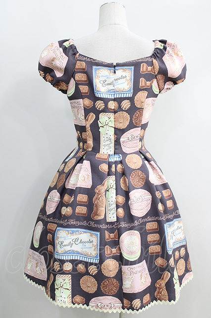 Emily temple cute ショコラティエプリントノースリーブワンピース Emily Temple cute ⁄ ショコラティエプリントノースリーブワンピース