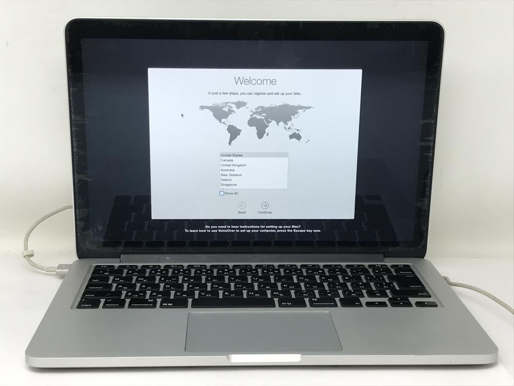 M819【ジャンク品】 MacBook Pro Retina Late 2013 13インチ SSD 256GB