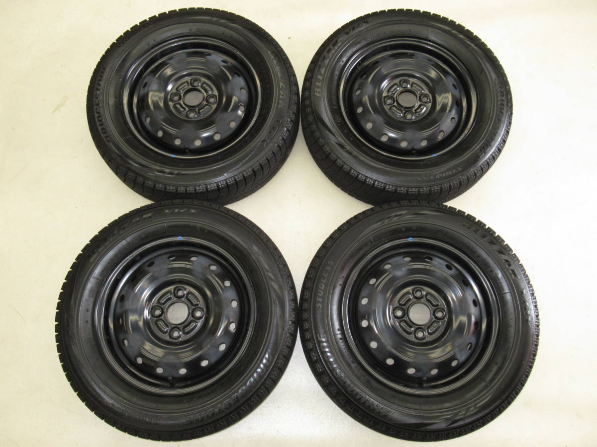 超激得，格安 スズキ純正スチールホイール 4.5J-14 off+45 pcd100/4H 165/70R14 スタッドレス付き4本 ソリオ スイフト タイヤサイズ替えて軽への流用等に(スタッドレスタイヤ)｜売買されたオークション情報、yahoo 4穴