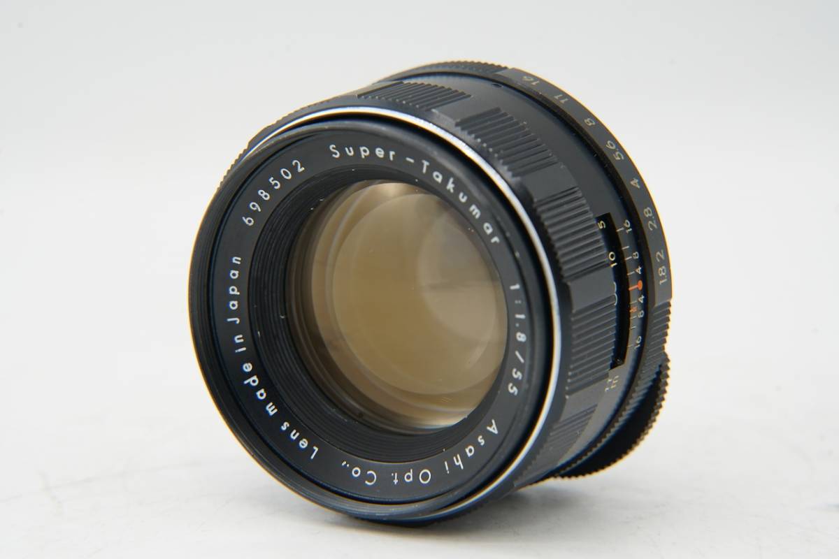 【 良品 】 ペンタックス Asahi PENTAX Super TAKUMAR f1.8 55mm 初期型 M42マウント　純正メタルキャップ付き　 ＭＦ　レンズ #5060 PENTAX ペンタックス Pentax 35&frasl;3.5 55&frasl;1.8 0