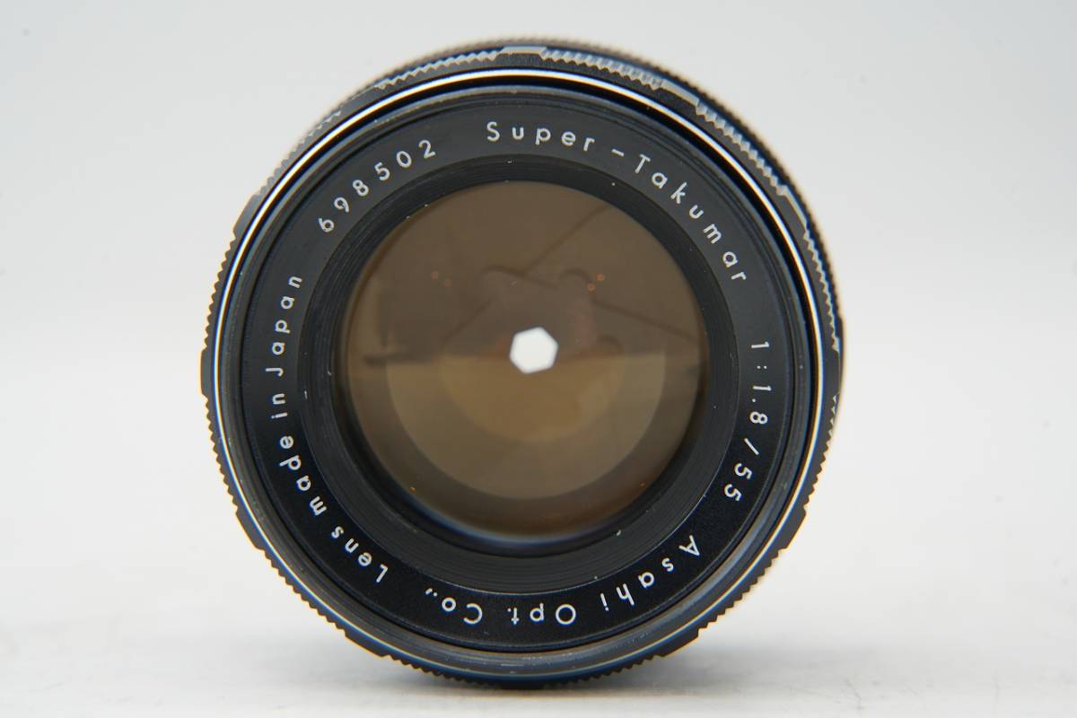 【 良品 】 ペンタックス Asahi PENTAX Super TAKUMAR f1.8 55mm 初期型 M42マウント　純正メタルキャップ付き　 ＭＦ　レンズ #5060 PENTAX ペンタックス Pentax 35&frasl;3.5 55&frasl;1.8 0