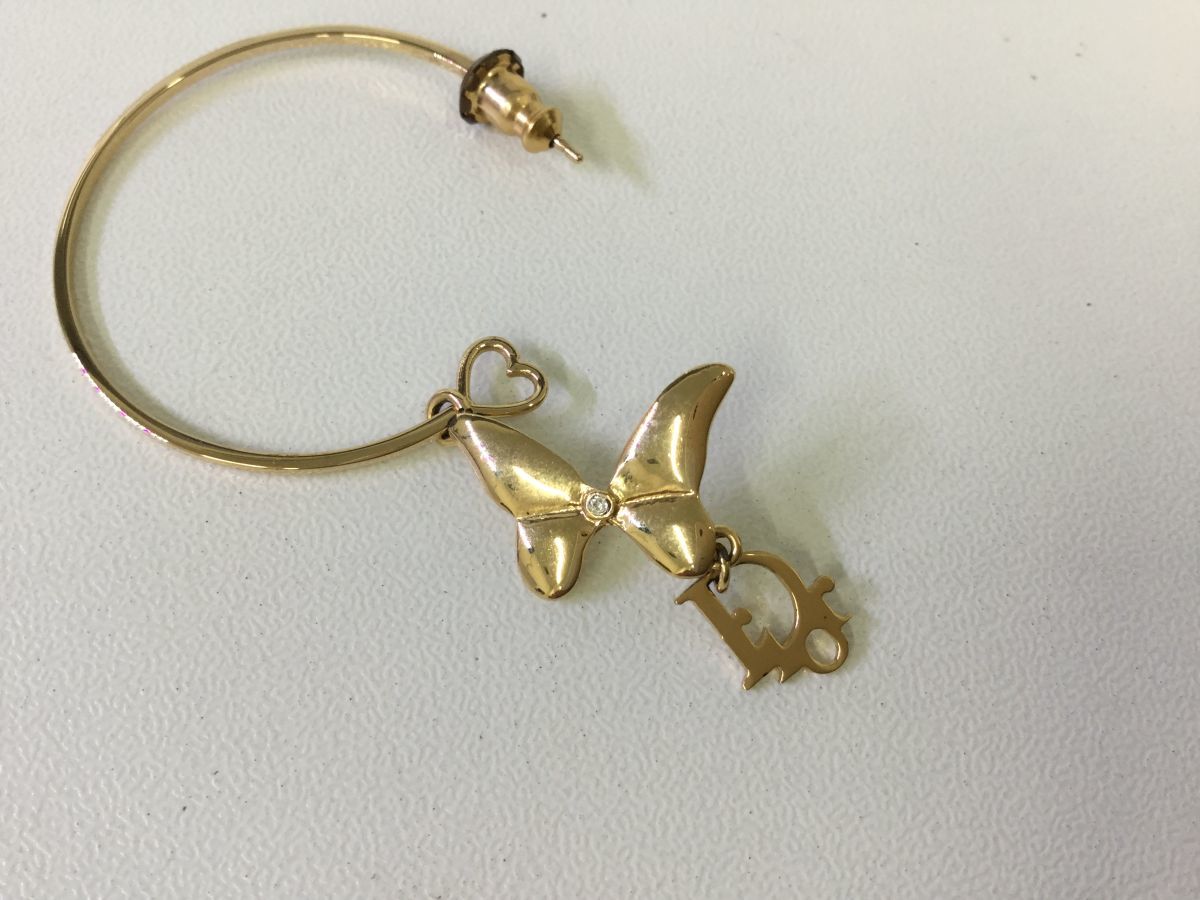 D545-60-M Christian Dior クリスチャン・ディオール フープ ハート 