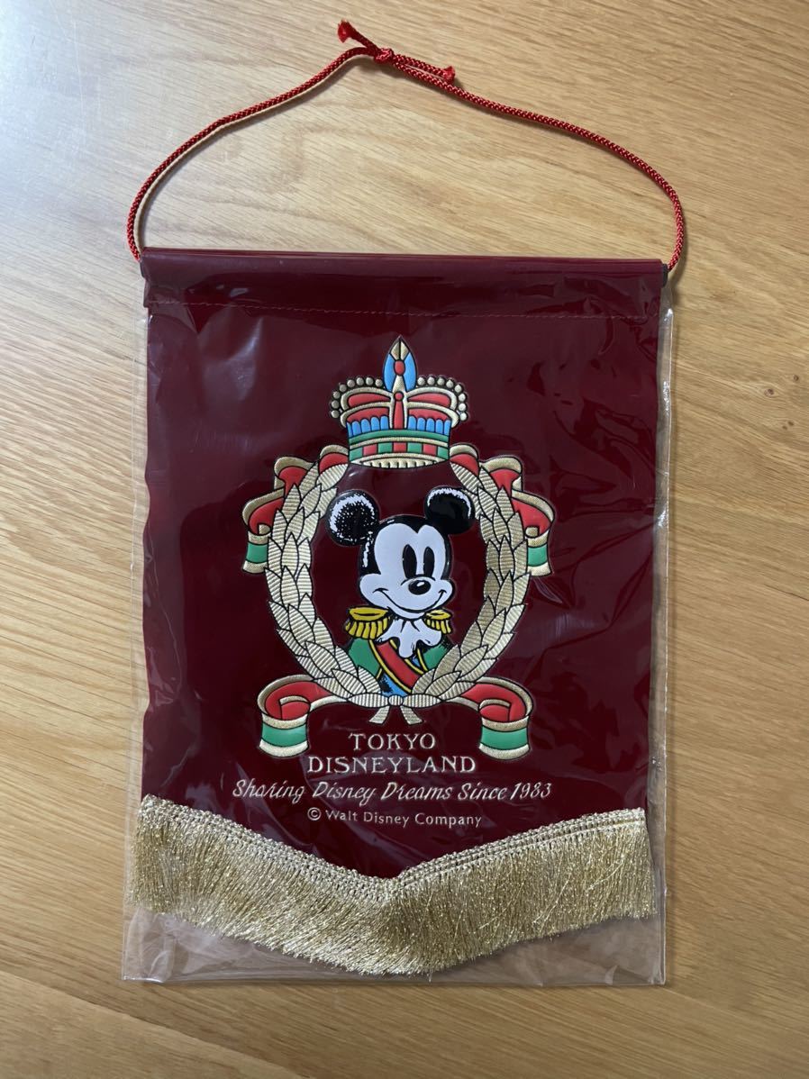 東京ディズニーランド ミッキーマウス ペナント タペストリー レトロ 