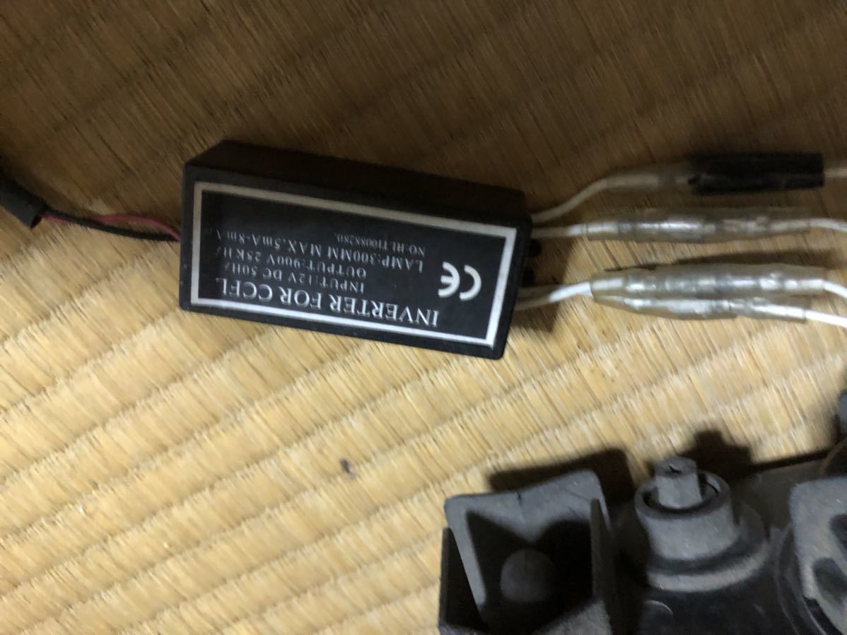 日産 S14 シルビア 純正 加工 ヘッドライト左右 加工用 予備 プロジェクター レッド イカリング ホワイト ブラックアウト風 シルビア S14 純正 左右セット!!本州は送料 加工品です 絶版