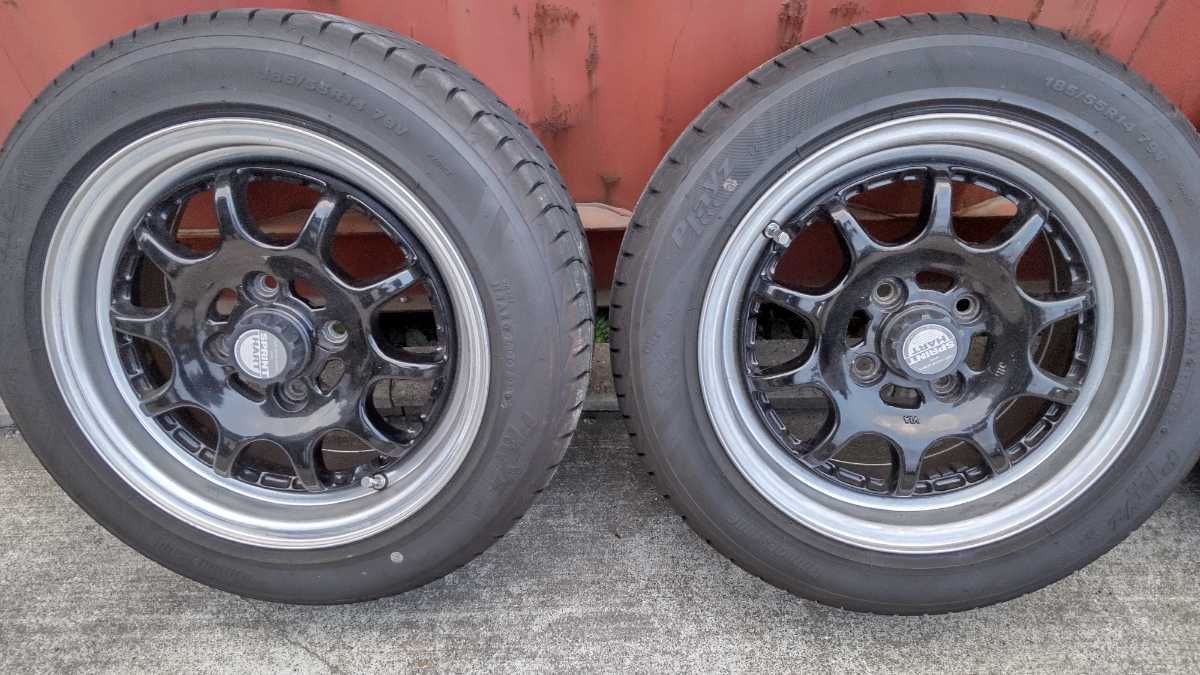 スプリントハート 14x6.5J +45 BSプレイズ 185/55-14  