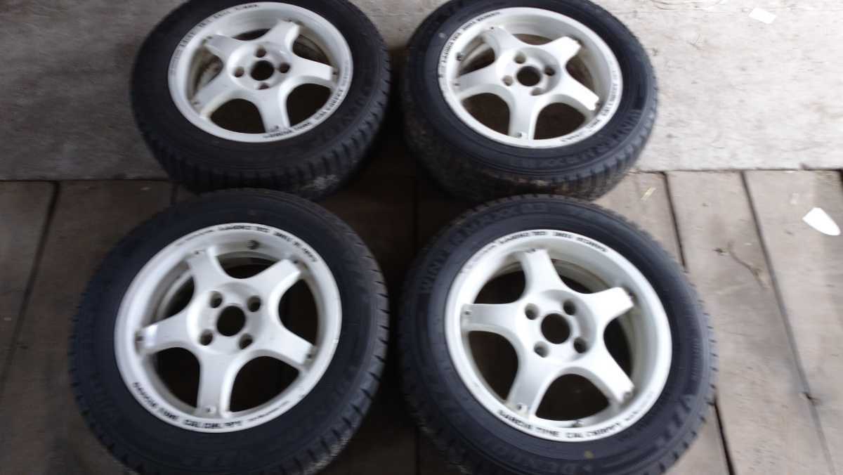 RAYS CAL CHOPPY 14インチ 5J PCD100 OFF+35 4穴 ダンロップWINTER MAXX 03 195/65R14 ...