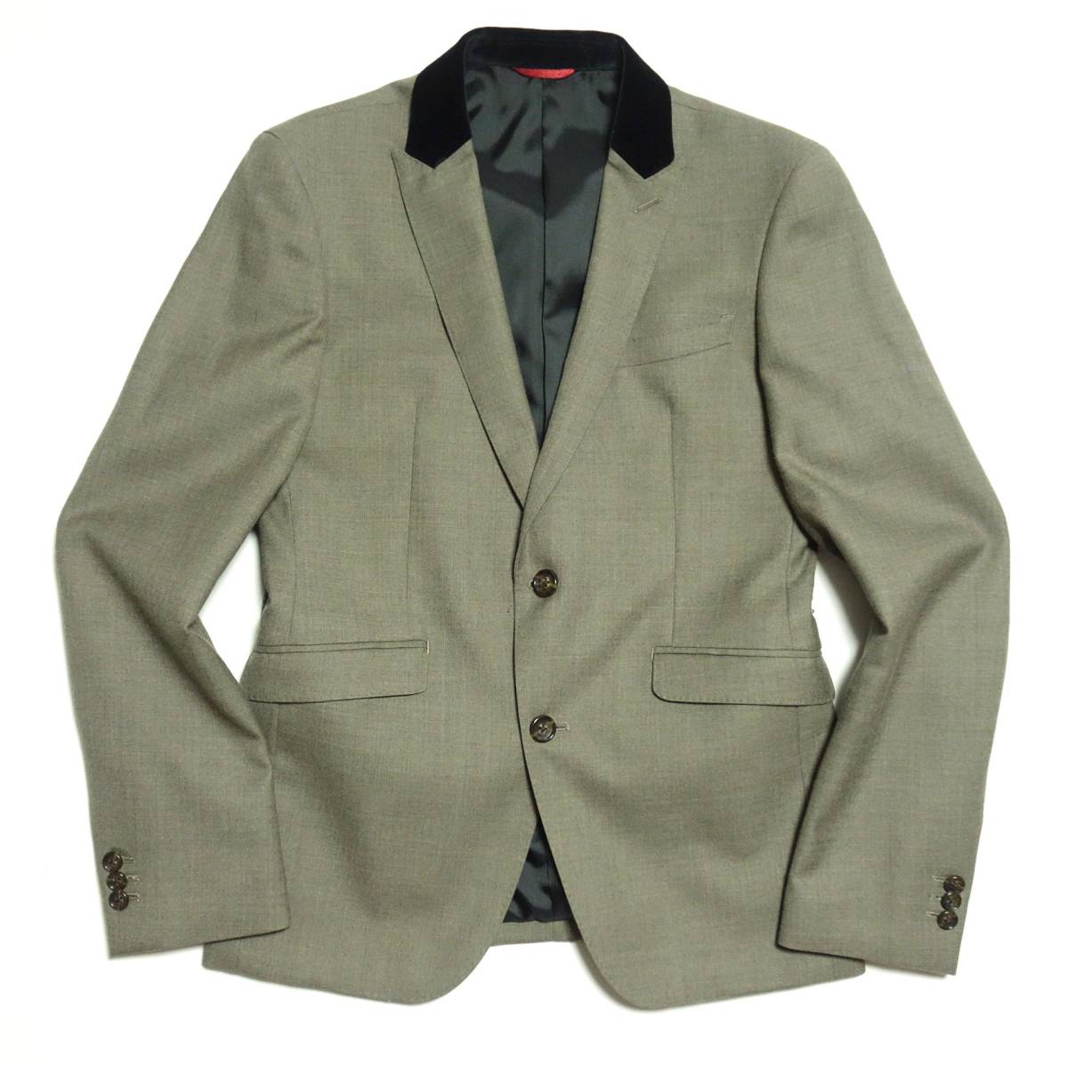 美品【REATS TAILOR ZAZOUS リーツテイラーザズー】ウール 衿別珍 切替 