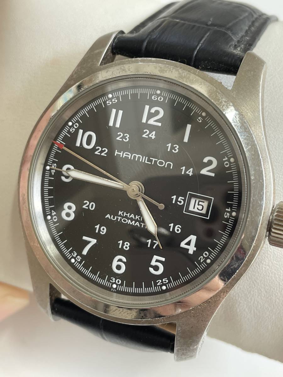 3856 480円～ 稼働品 HAMILTON/ハミルトン KHAKI カーキ H705450