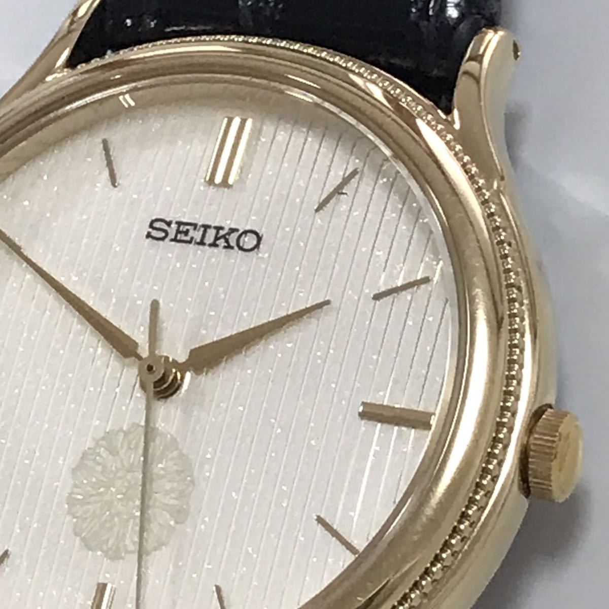 J177 SEIKO セイコー 5E31-6080 腕時計 現状品 贈答品 品 黒ベルト 