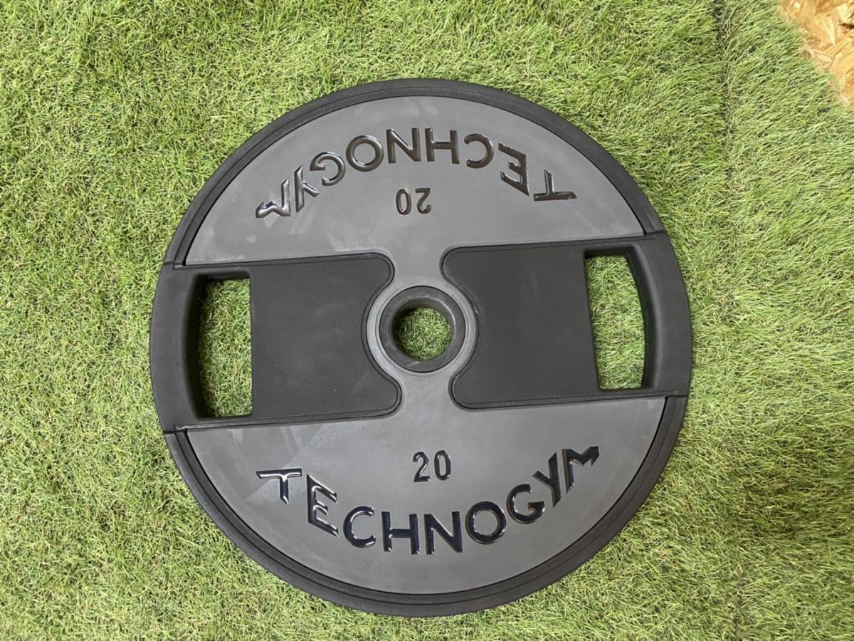 TECHNOGYM テクノジム ラバー プレート 10kg×2 総重量20kg 穴径50mm 筋 