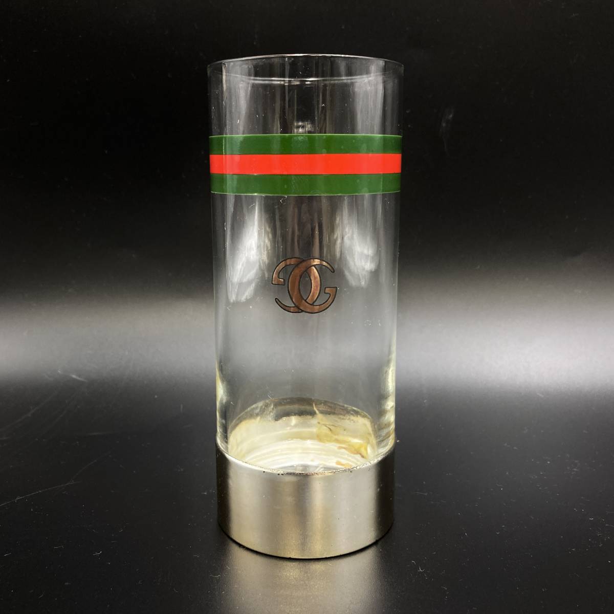 希少『GUCCI タンブラーグラス 2客セット』グッチ オールドグッチ GG 