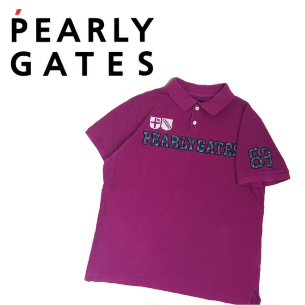 特大7 美品 近年新作 PEARLY GATES 吸水速乾 ストレッチ 鹿の子 半袖