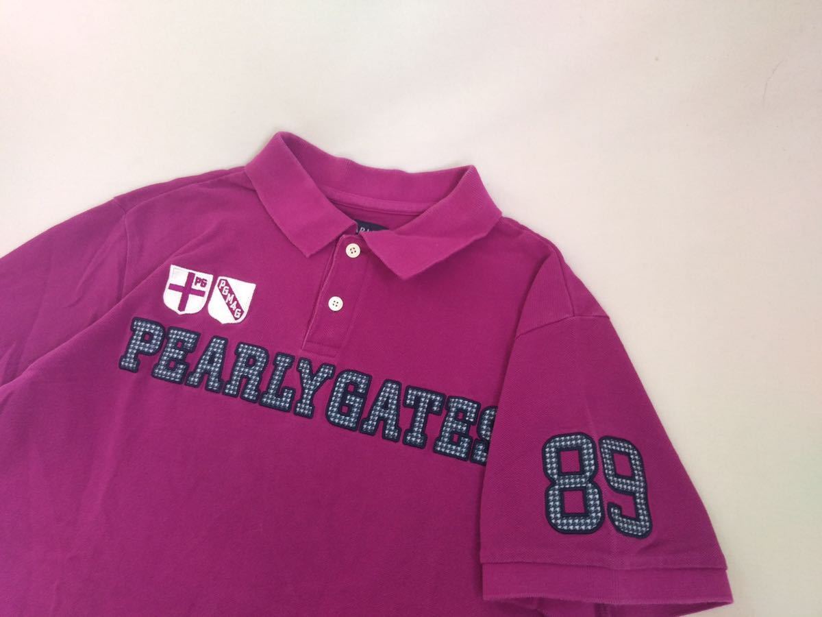 特大7 美品 近年新作 PEARLY GATES 吸水速乾 ストレッチ 鹿の子 半袖