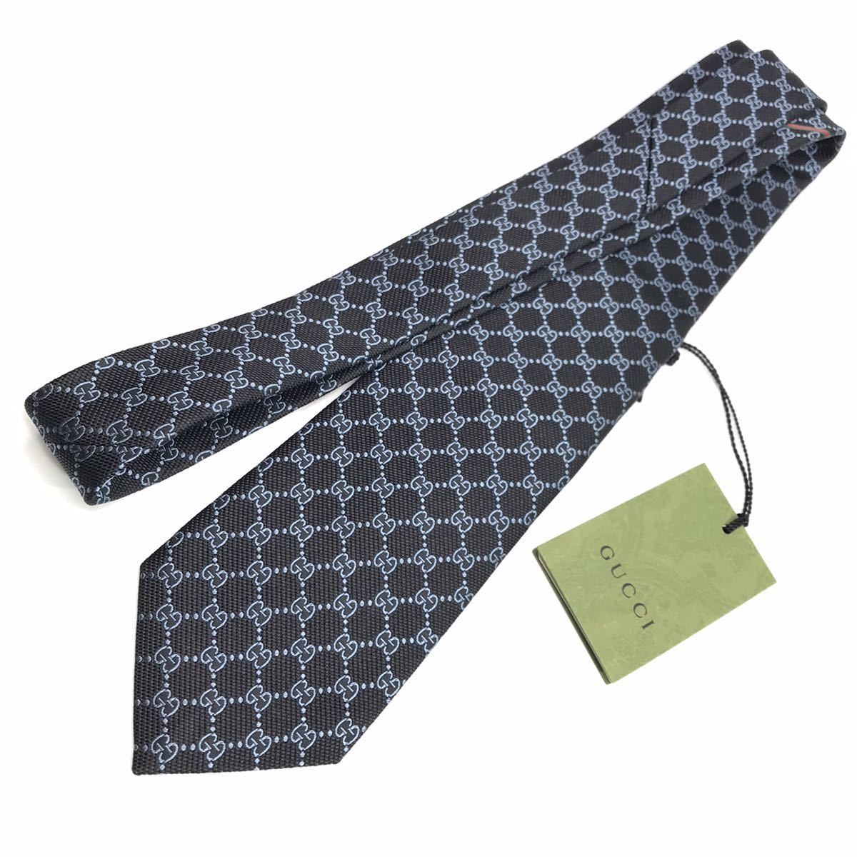 ほぼ未使用✨　GUCCI グッチ シルク　Bee ネクタイ シェリーライン 1円 未使用 タグ付き GUCCI グッチ GG シルクジャガードネクタイ