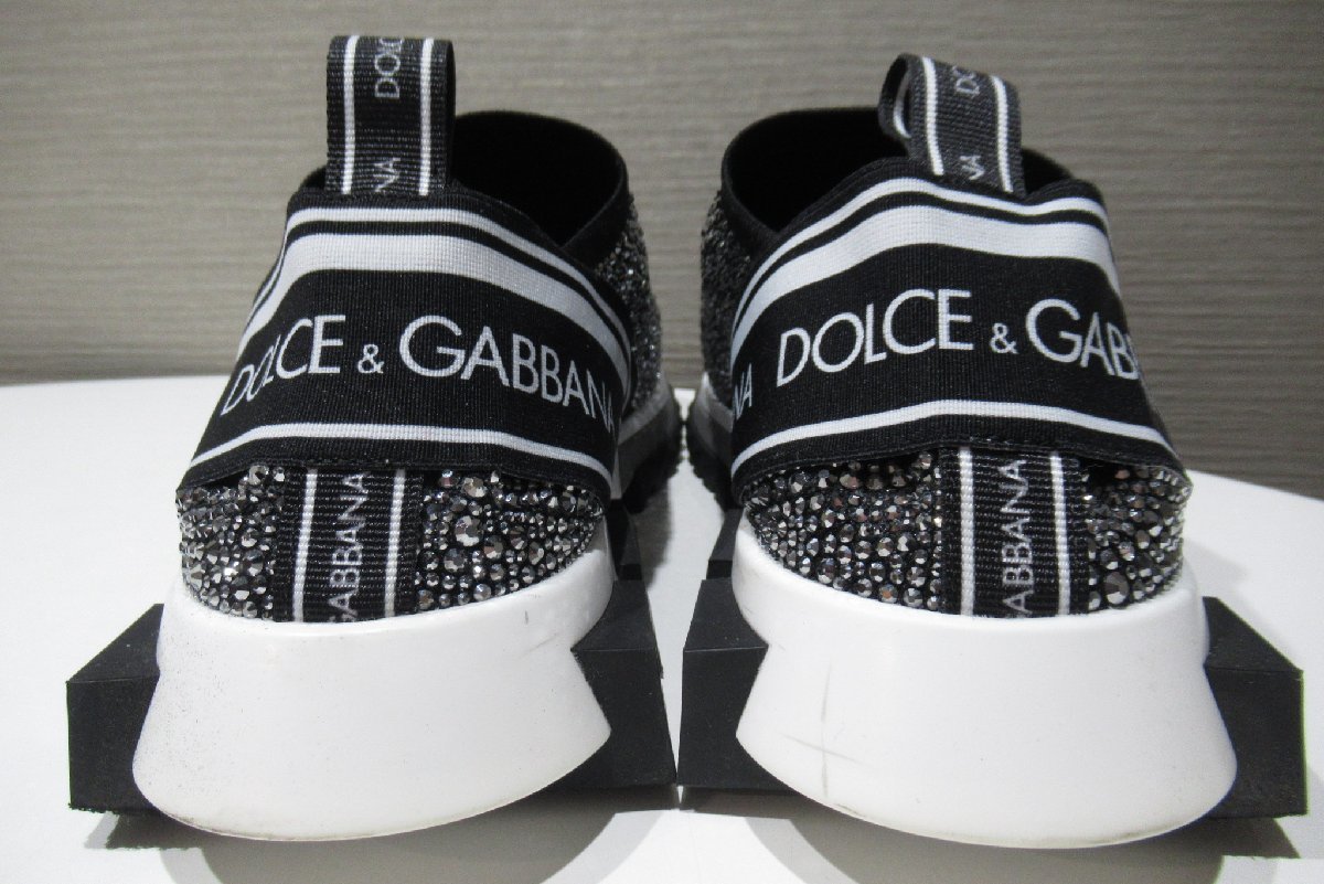 DOLCE&GABBANA ロゴ ラインストーン装飾 スニーカー ソレント 