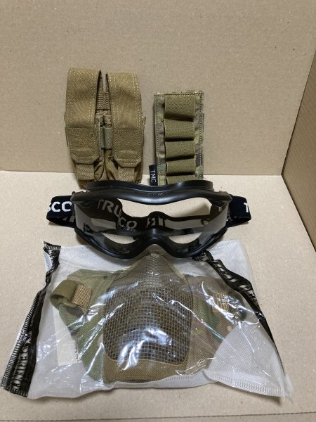 激安大特価，SALE 眼鏡対応 ゴーグル フェイスマスク マガジンポーチ シェルポーチセット タクティカル サバゲー マルチカム 東京マルイ G&G CYMA(その他)｜売買されたオークション情報、yahooの商品情報をア その他
