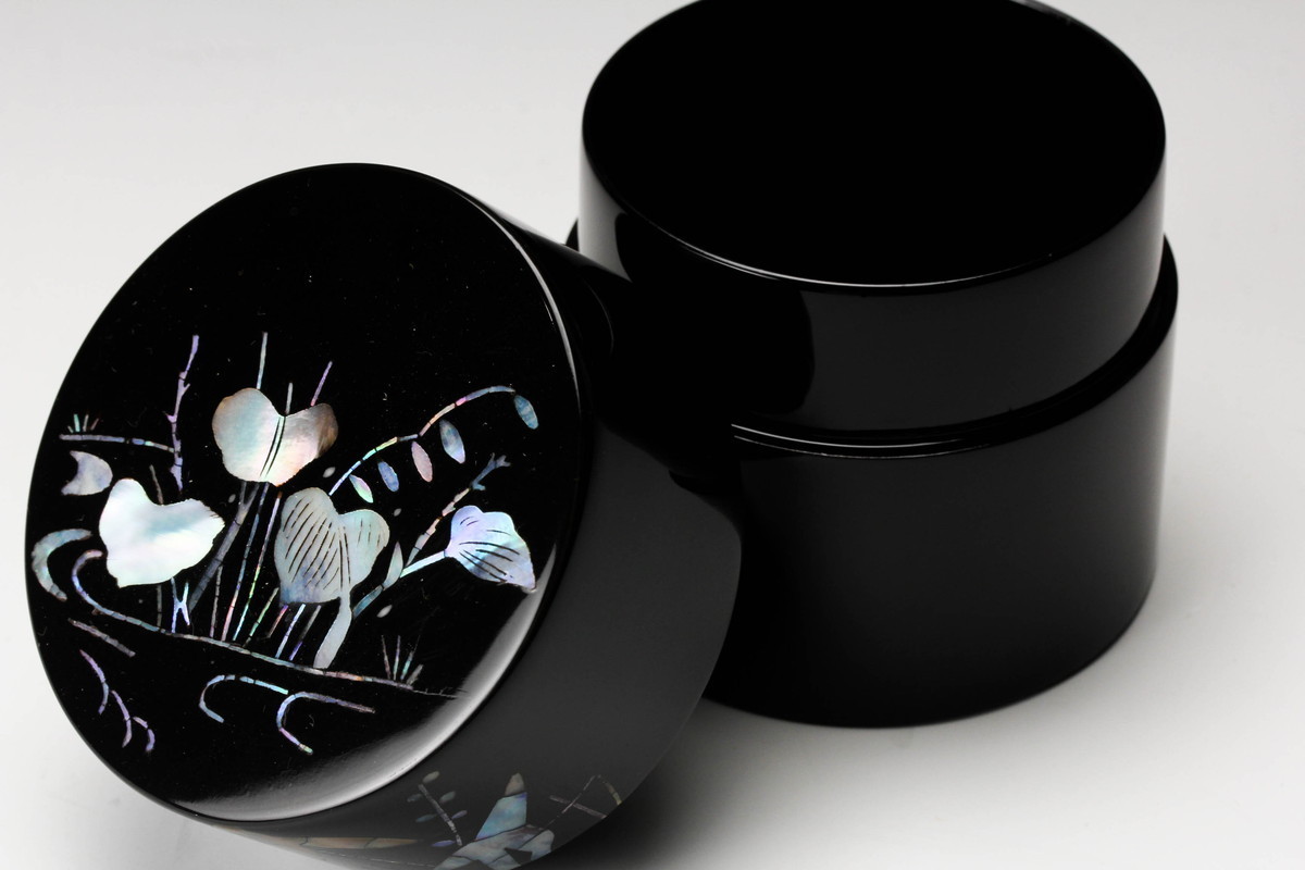 中村湖彩 四季 中棗 茶道具 茶器 漆器 共箱