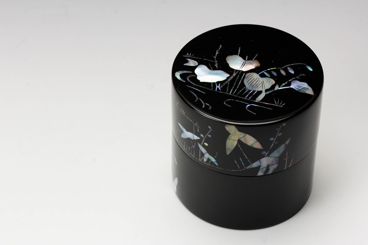 中村湖彩 四季 中棗 茶道具 茶器 漆器 共箱