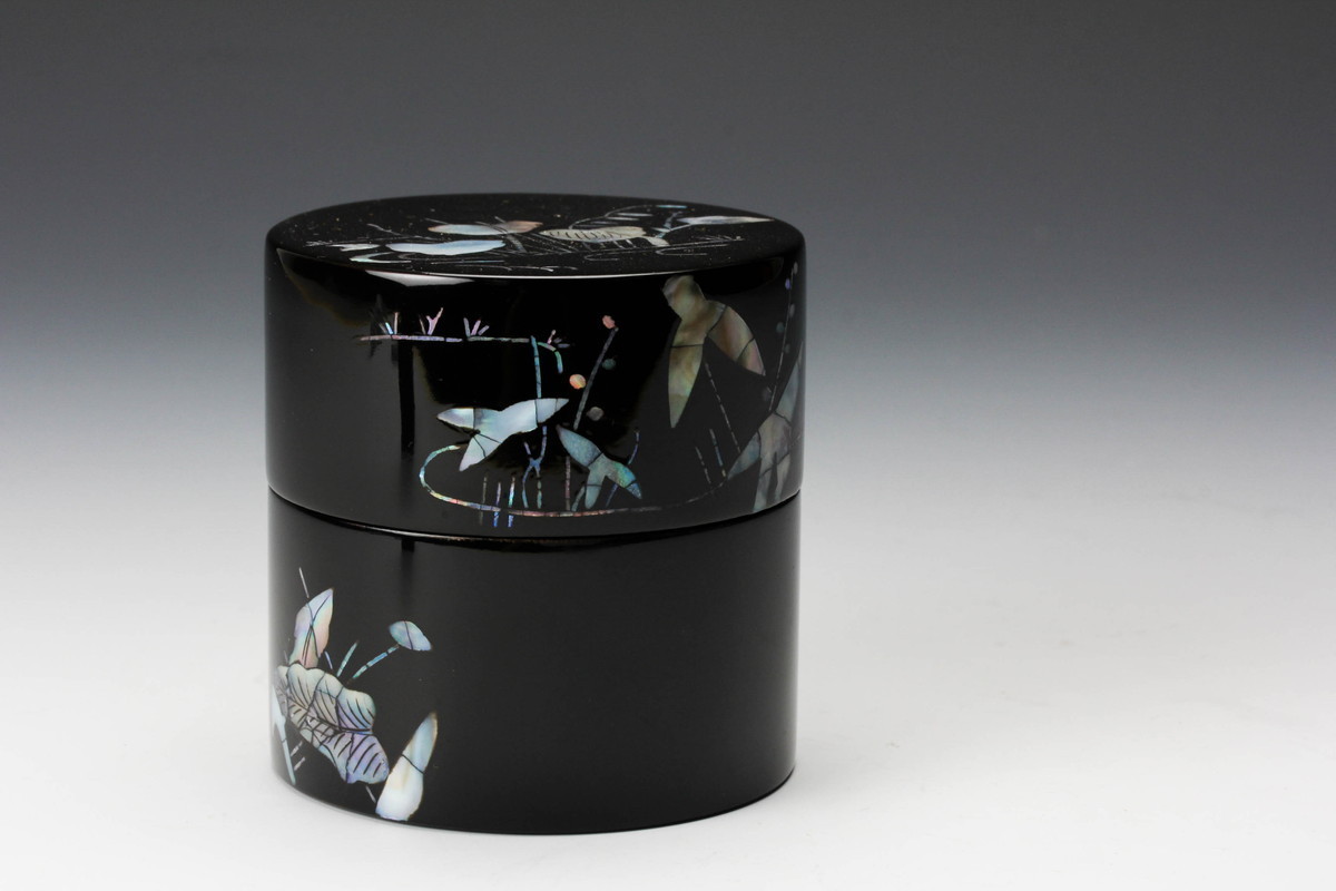 中村湖彩 四季 中棗 茶道具 茶器 漆器 共箱