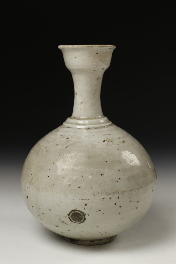 LIG】 李朝時代 高麗青磁 盤口花瓶 22㎝ 花器 徳利 朝鮮美術 時代