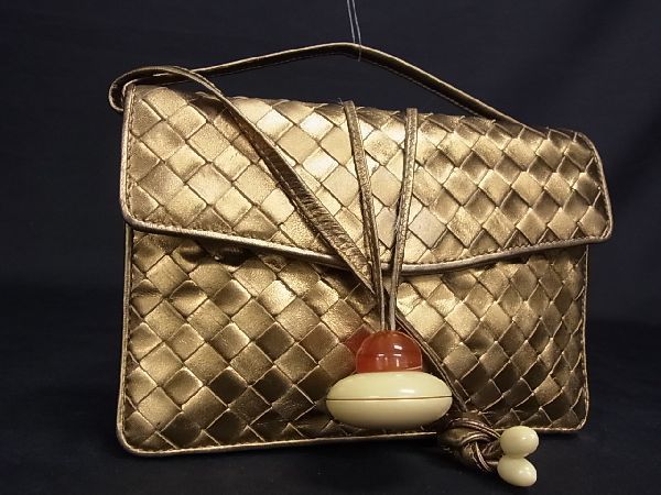 1円 BOTTEGA VENETA ボッテガヴェネタ イントレチャート レザー 
