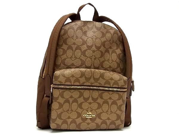 ブランド別 美品 コーチ チャーリー バックパック F58314 シグネチャー 