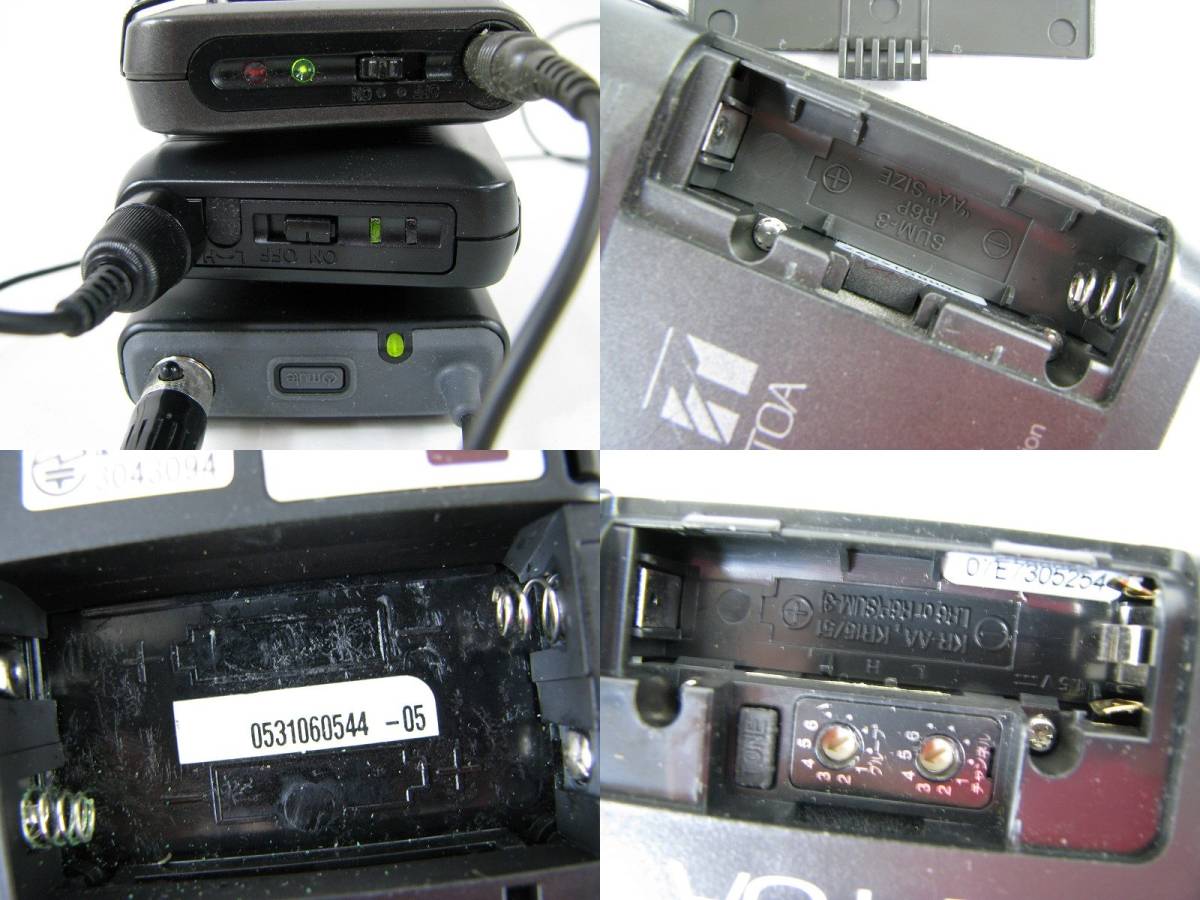ワイヤレスマイク まとめて TOA WM-1320 WM-350-B11 / SHURE SLX1 通電