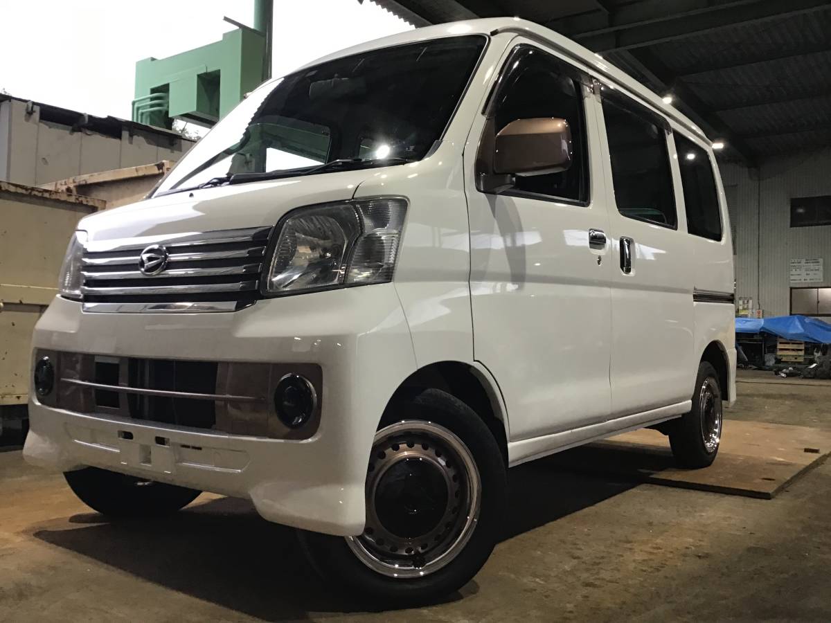 ハイゼットカーゴ スペシャルクリーン 平成26年 78016km 4WD ナビ付 車検2年 保証2年 スタート売切 アトレー風カッパーブラウンスタイル