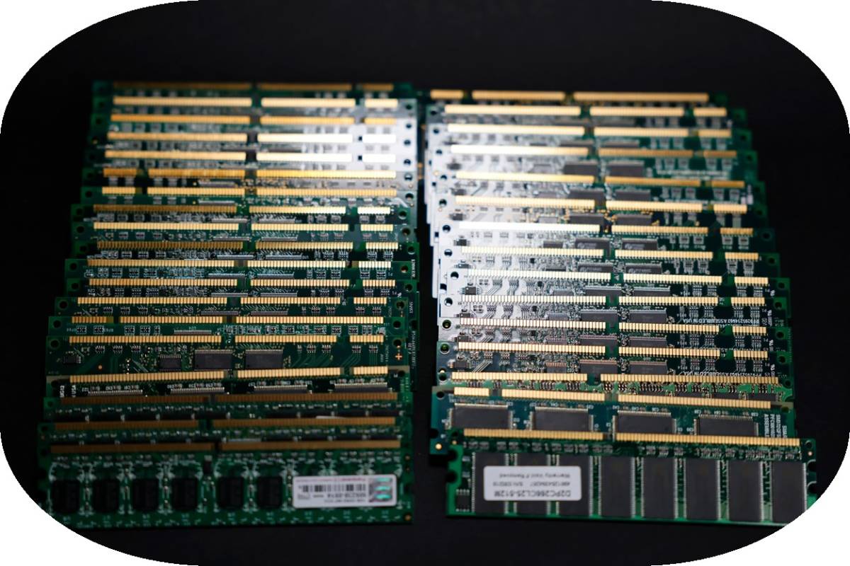 都市鉱山 PCメモリまとめて 金メッキ、ゴールド抽出用に 重量1キロ ＃
