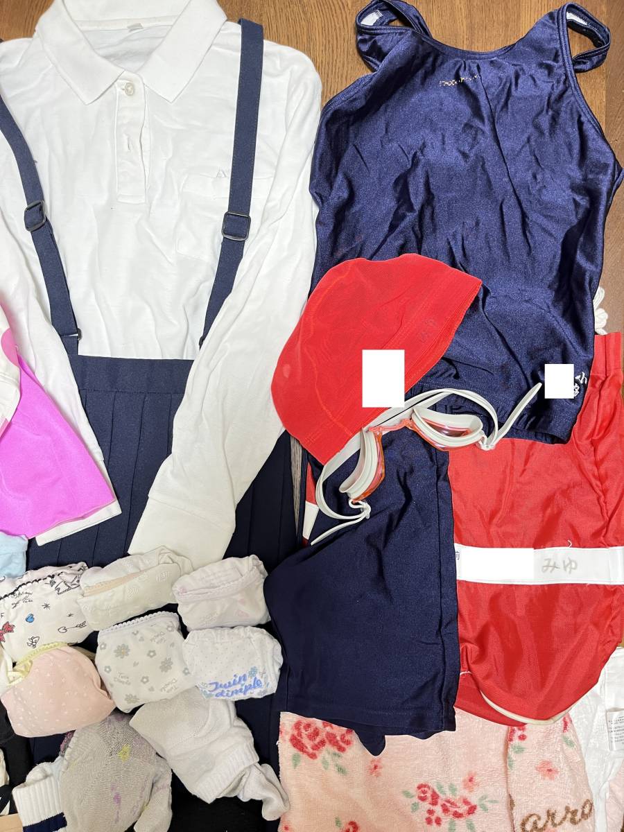 ECO 女の子処分品　小学生　150-160サイズ　パンツ　水着　靴下　パジャマ　訳あり ジャンク品　処分品 断捨離 整理品 パンツ 制服 ECO 新品ECO 140-150サイズ *eco女の子タンス整理品女子高生*ブラショーツ