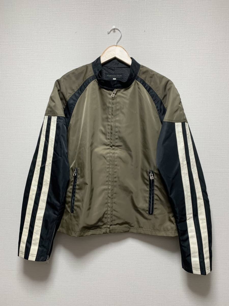 数量限定，低価 HAROLD'S GEAR レザーライン ナイロンライダース バイカージャケット L 裏地メッシュ ハロルズギア(Lサイズ)｜売買されたオークション情報、yahooの商品情報をアーカイブ公開 - オークファン 男性用