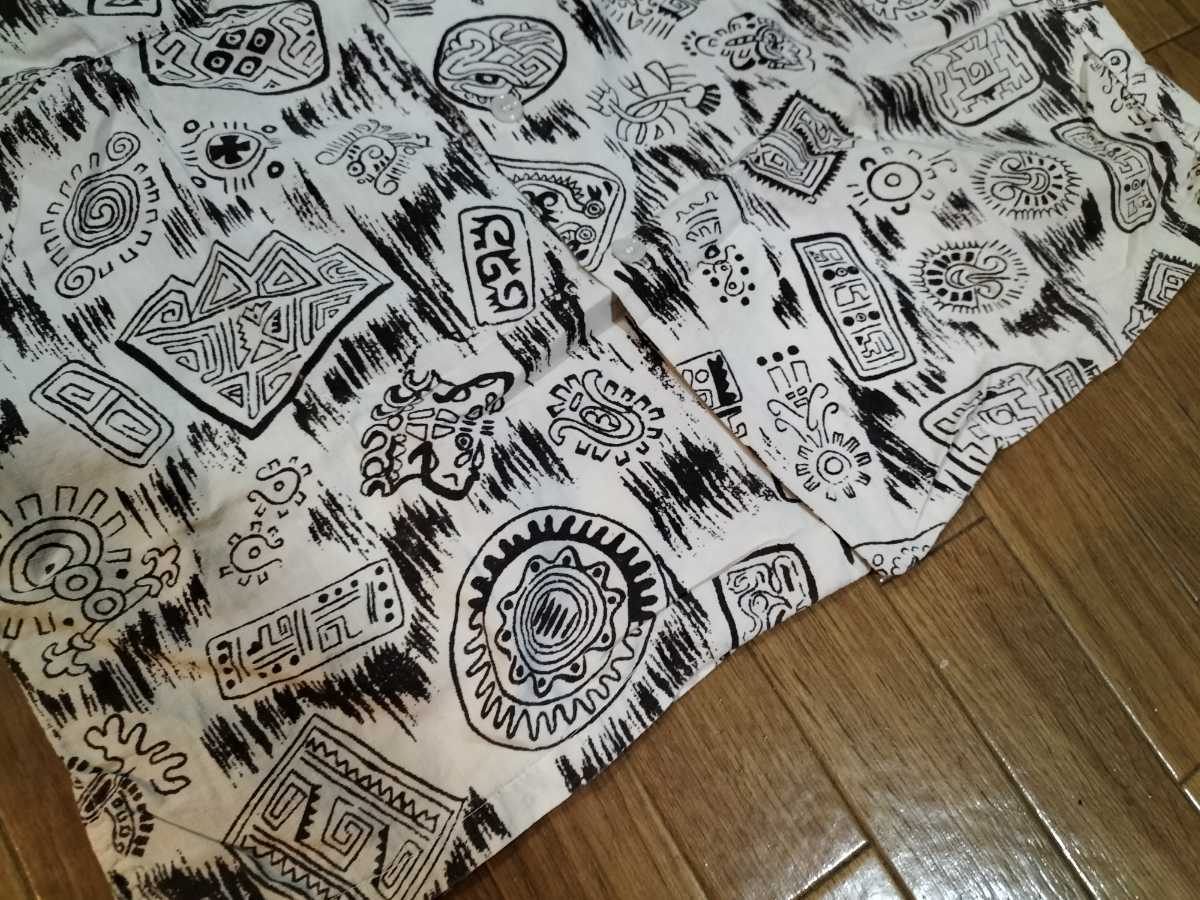 50s 60s コットン　半袖シャツ　オープンカラー　ビンテージ　古着　アメリカ　アメカジ　幾何学　総柄　1960年代 50s 60s その他ブランド(ソノタブランド) ダメージ ボロ メルカリ