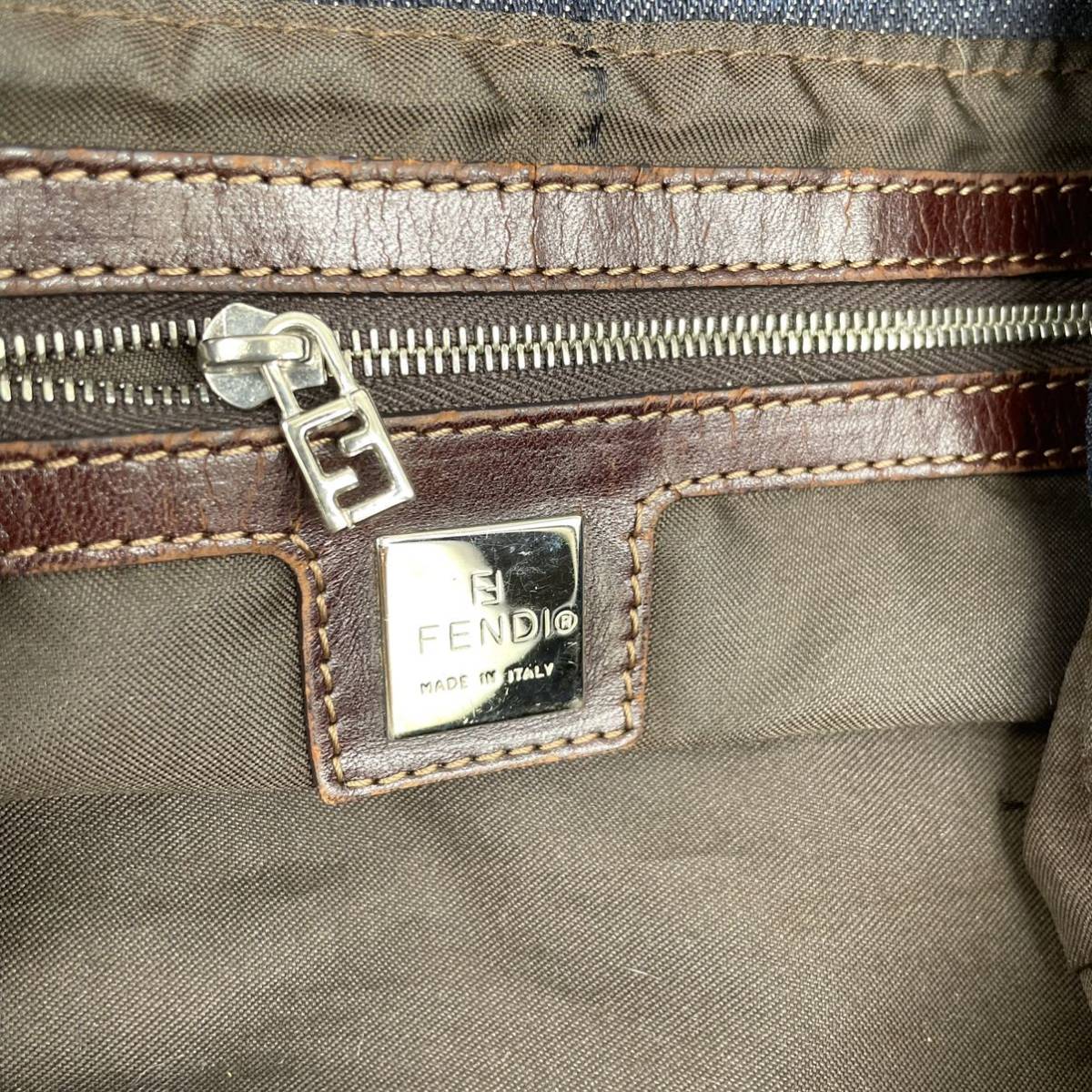 最高峰 高級】FENDI フェンディ マンマバケット デニム ショルダー 