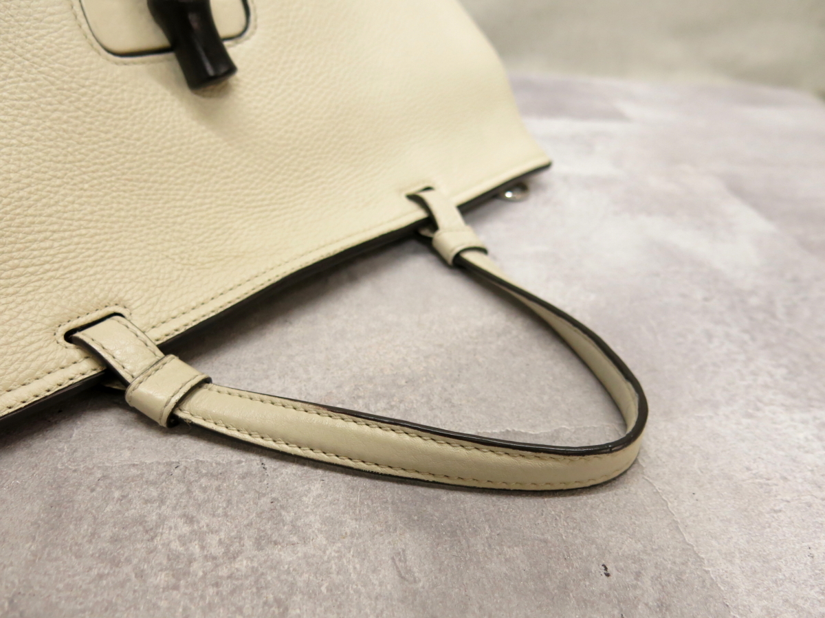 ○美品○GUCCI グッチ○バンブー デイリー○カーフ レザー 本革○2way 