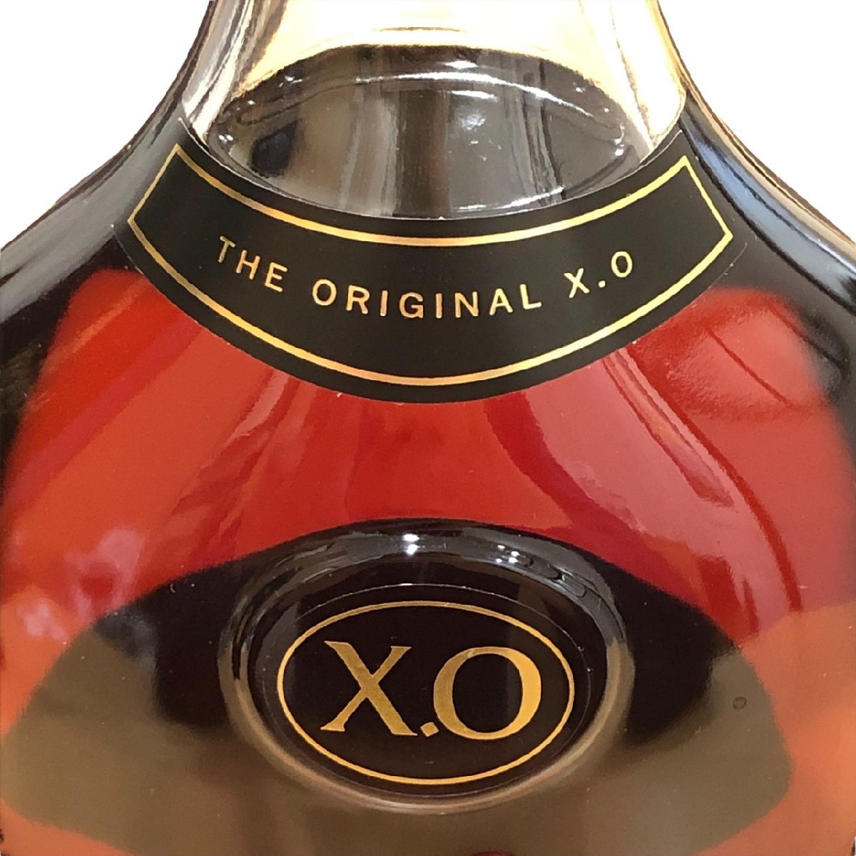 ☆ ヘネシー XO 黒キャップ クリアボトル コニャック ブランデー