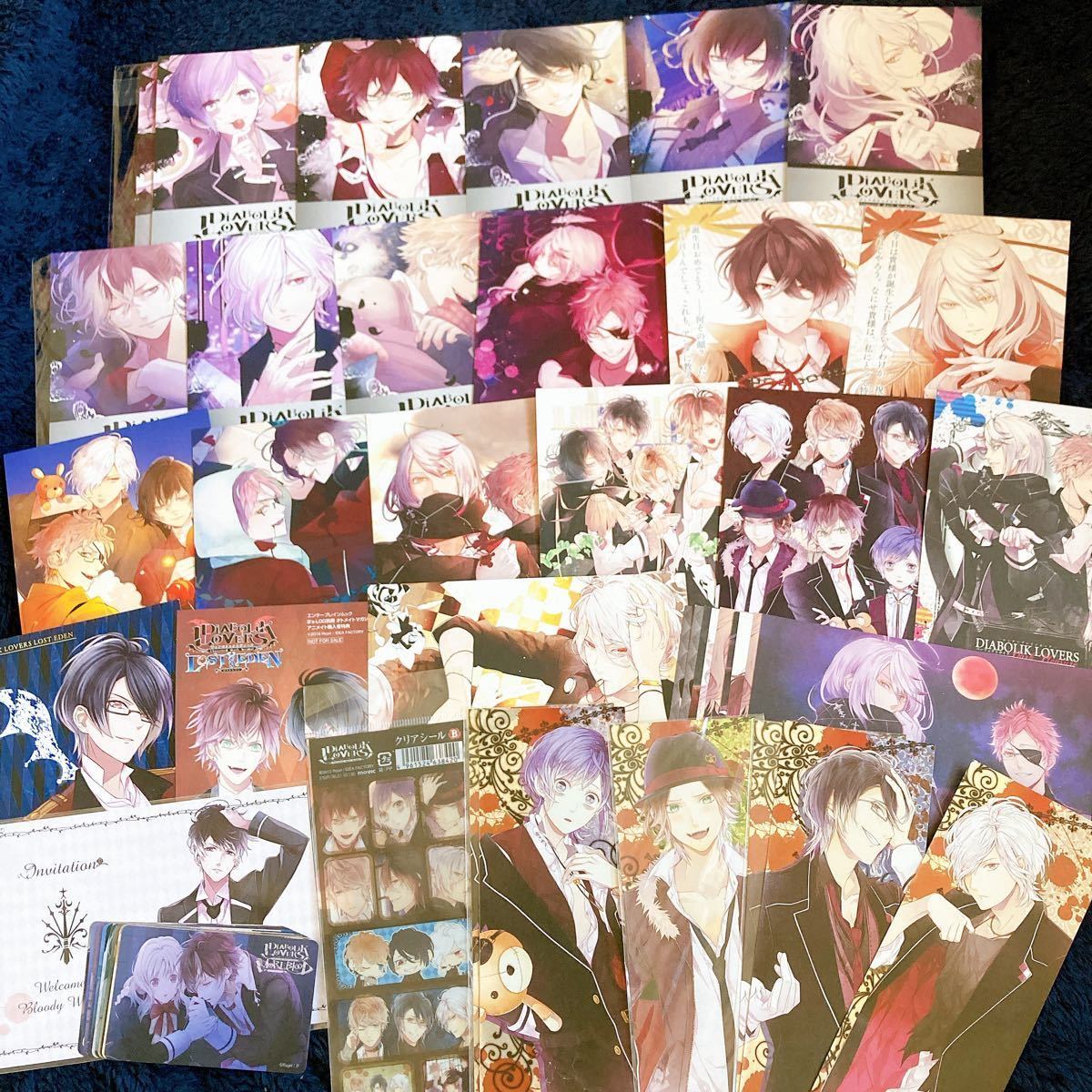 4┏○))DIABOLIK LOVERS ②ポストカード等51枚 小森ユイ 逆巻アヤト 逆 