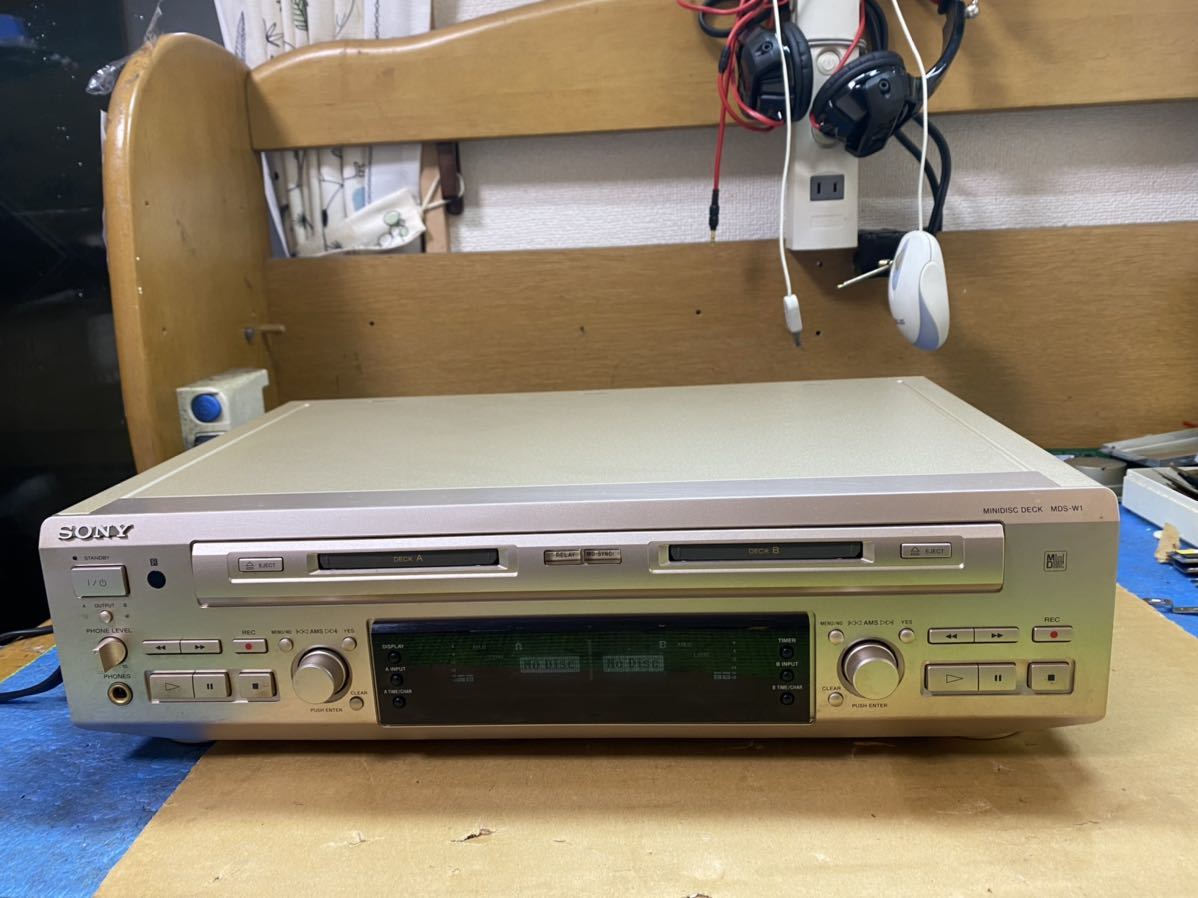 SONY「MDS-W1」ダブルMDデッキ 録音・ダビング可能