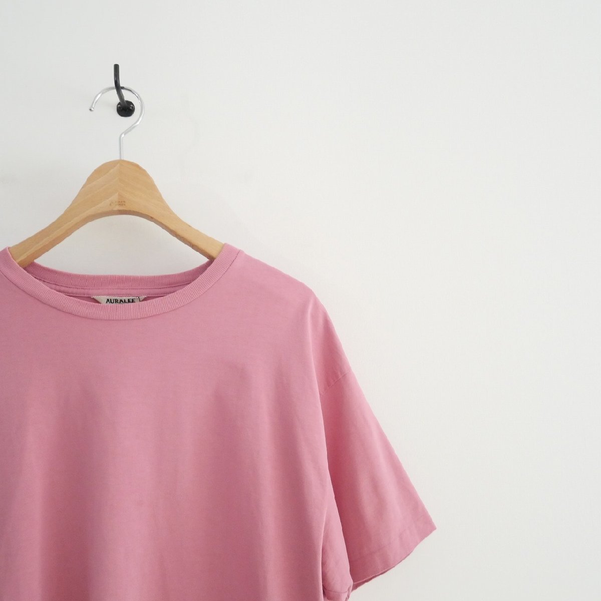 【値下げ】AURALEE ✖️ロンハーマン　roundneck Tops ピンク 値下げ】AURALEE ✖️ロンハーマンroundneck Tops ピンク