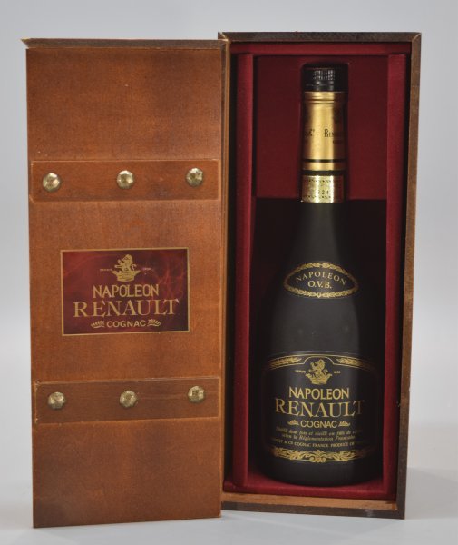 E-壁未開栓 古酒 コルドニエ ナポレオン 高麗人参 ブランデー 木箱付 未開栓 古酒 NAPOLEON RENAULT ナポレオン ルノー 700ml 40