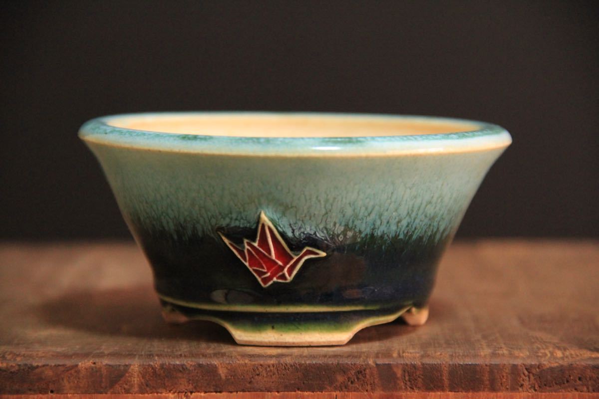 美功鉢の通販 ☆堀江美功／貫入／丸紋／盆栽鉢☆ 「堀江
