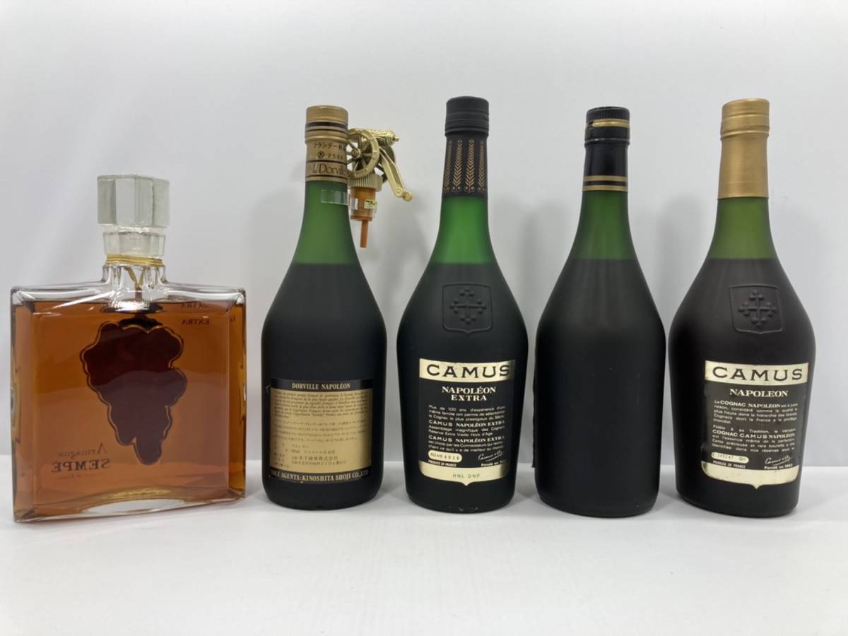 【未開栓/古酒】NAPOLEON COGNAC ナポレオン コニャック 他/ SEMPE Armagnac EXTRA サンペ エクストラ アルマニャック 5本セット 管理：Y