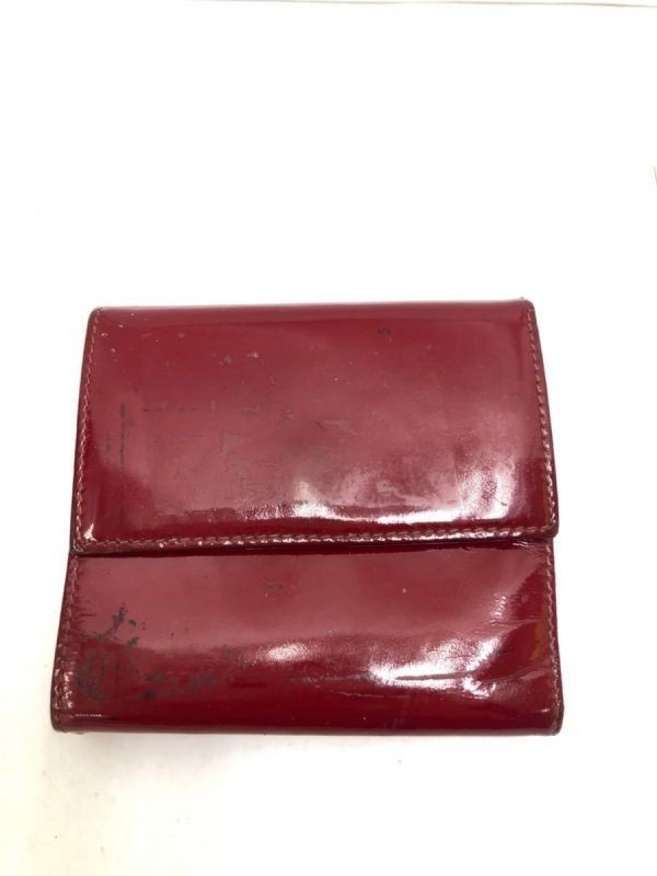 Chanel シャネル　３つ折り財布　赤　レッド　レザー　ココマーク　2501273 #Z94
